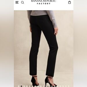 Banana Republic black Sloan crop pant